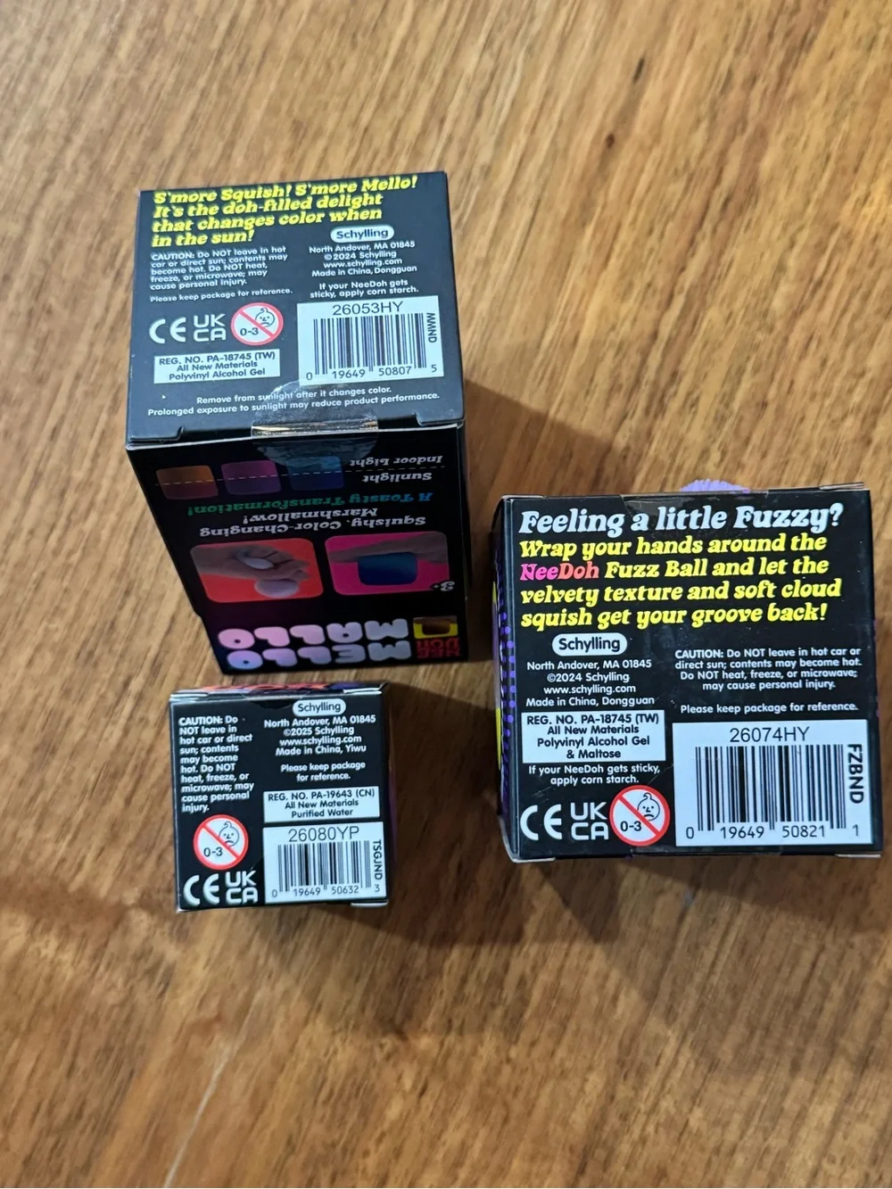Factory-Sealed Bundle of 3 Authentic Schylling NeeDoh Sensory Squishes